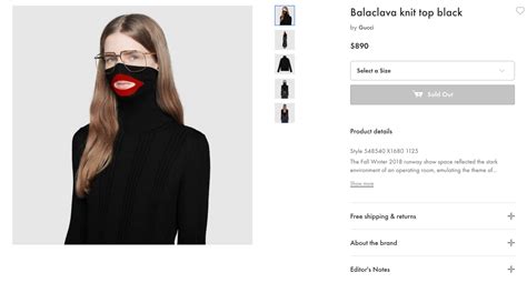 gucci balaclava mask sweater|Gucci and Adidas Apologize and Drop Products Called Racist.